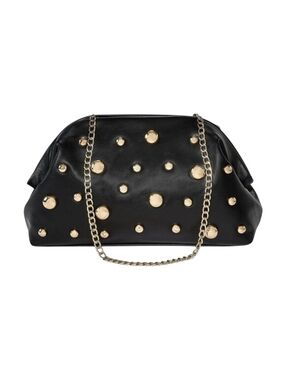 Black Studded Chain-Handle Women’s Shoulder Bag